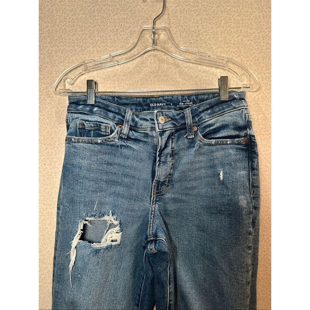 Old Navy distressed OG loose high-rise jeans - Picture 2 of 6